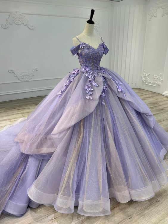 Purple ball gown online