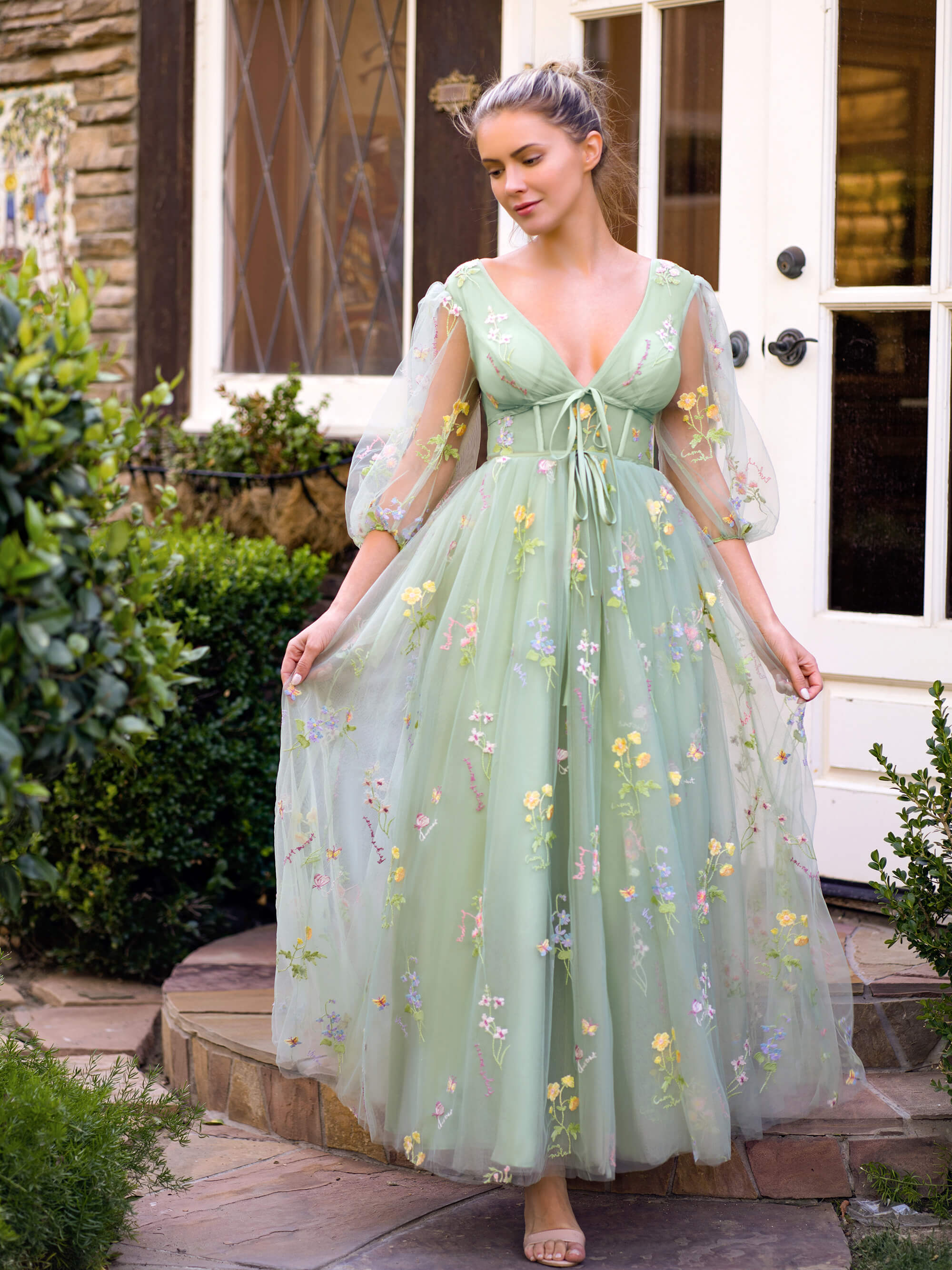 Cheap floral prom dresses best sale