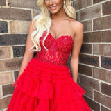 Ivy | A-Line Sweetheart Lace Short Homecoming Dress