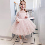 Camila Soft Dots Tulle Flower Girl Dress