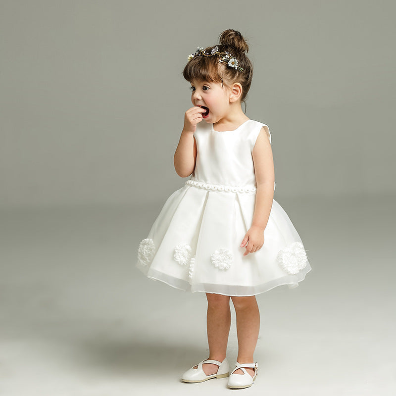 Luna Simple Organza Flower Girl Dress