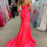 Brylee| Sweetheart Satin Mermaid Long Prom Dress