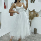 A-Line Sweetheart symmetrical Satin Wedding Dresses With Cascading Ruffles