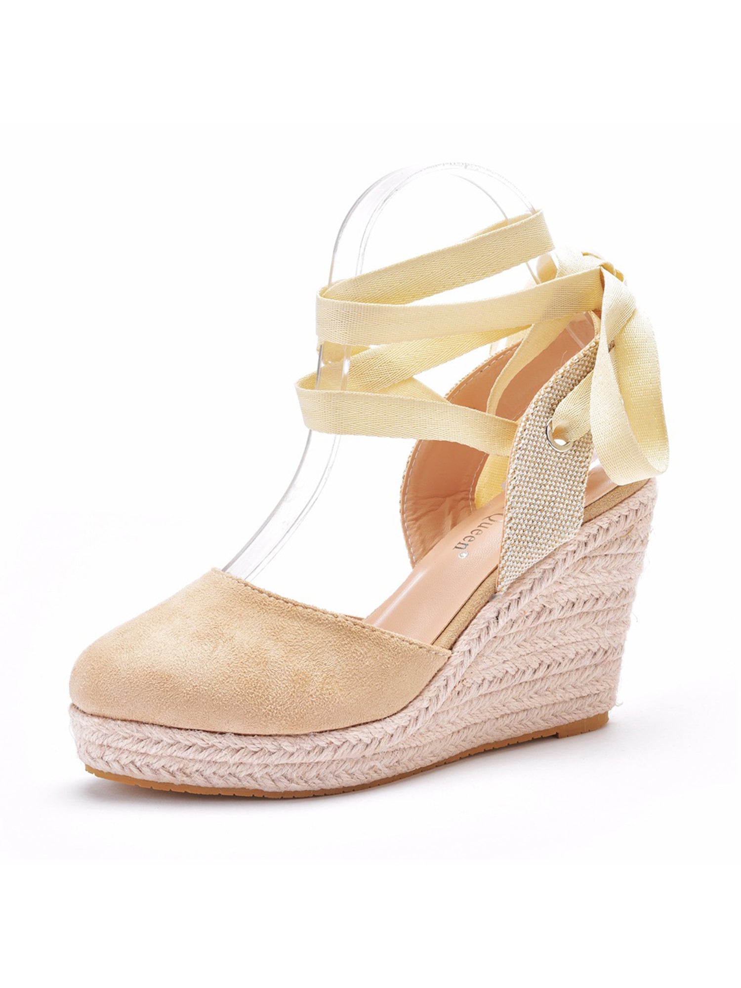 Bohemian Round Toe Platform Espadrille Wedge Heels