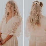 Vintage Tulle With Lace Ribbon Wedding Veils