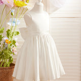 Lyla Simple Satin Flower Girl Dress