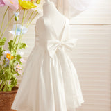 Lyla Simple Satin Flower Girl Dress