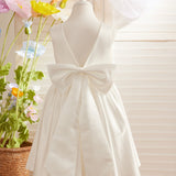 Lyla Simple Satin Flower Girl Dress