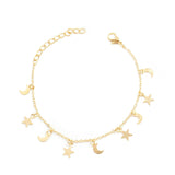 Boho Star Moon Gold Crescent Bracelets