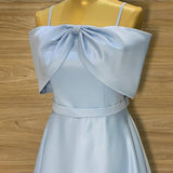 Narine | Sky Blue Spaghetti Straps A-Line Homecoming Dress