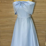 Narine | Sky Blue Spaghetti Straps A-Line Homecoming Dress