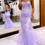 Tinsley |Mermaid Sweetheart Tulle Lace Prom Dress