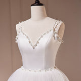 Quinceanera Dress White A-Line Tulle Long Prom Dress White Tulle Sweet Dresses