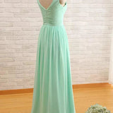 A-Line Sleeveless Floor-length Chiffon Bridesmaid Dress with Criss Cross