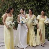 Chic A-Line Daffodi Long Bridesmaid Dresses