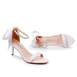 Open Toe Stiletto Ankle-Strap Women's Shoes