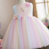 Rainbow Tulle Flower Girl Dress