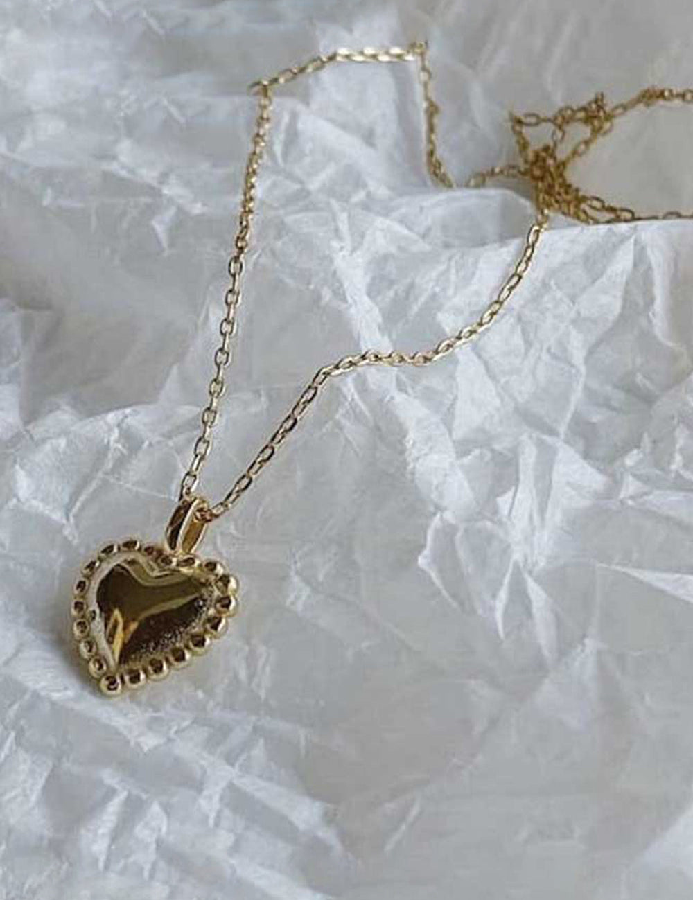 3D Heart Pendant Necklace