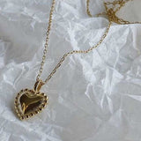 3D Heart Pendant Necklace