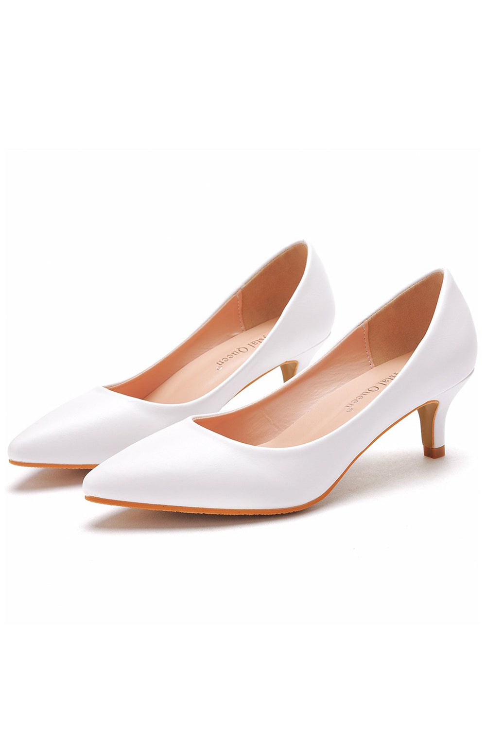 Simple Kitten Heels Pointed Toe Women&#39;s Shoes