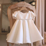 Josephine Simple Satin Flower Girl Dress