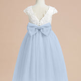 Clara Satin Tulle Flower Girl Dress