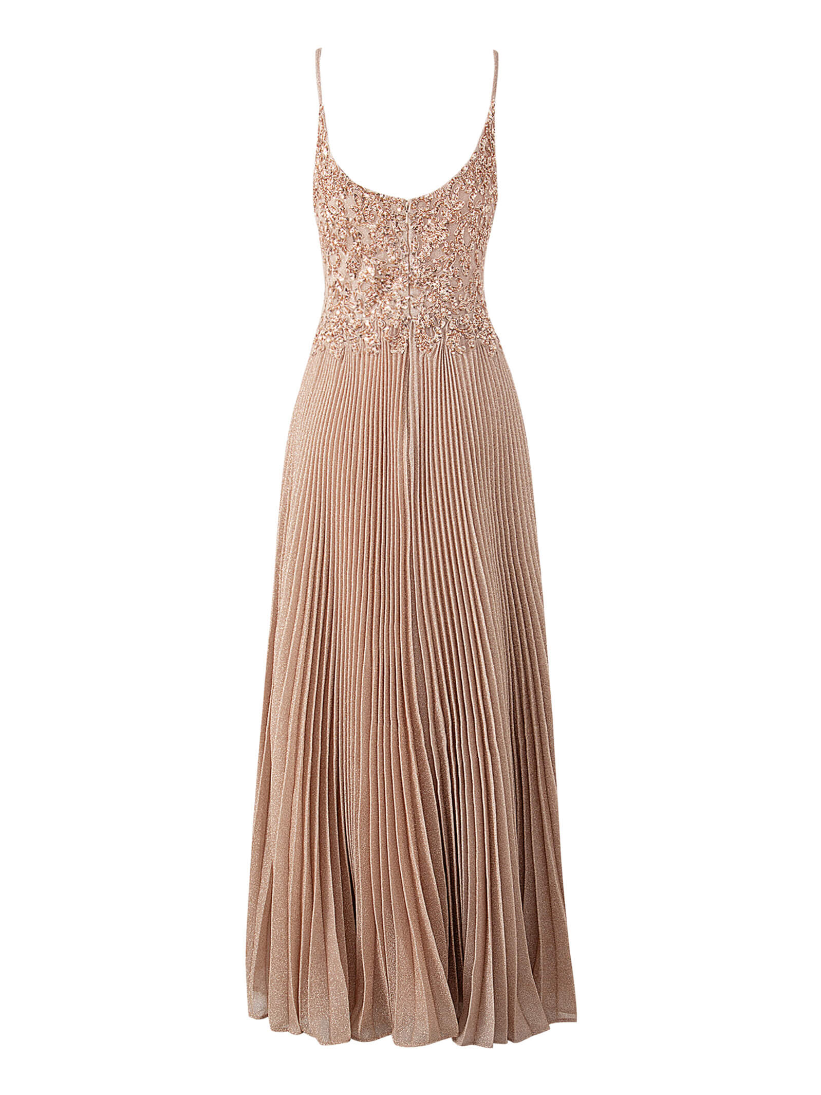 Elizabeth Rose Pink | A-line Floor Length Glitter Jersey Prom Dress with Appliques and Sequins