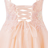 Grace | A-line Short Spaghetti Strap Glitter Tulle Homecoming Dress