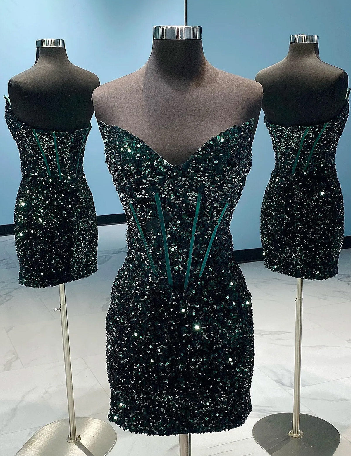 Pallid | Sweetheart Bodycon Sequins Homecoming Dress