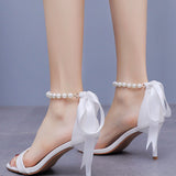 Open Toe Stiletto Ankle-Strap Women's Shoes