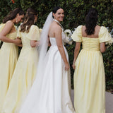 Chic A-Line Daffodi Long Bridesmaid Dresses