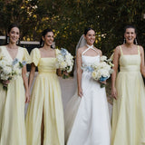 Chic A-Line Daffodi Long Bridesmaid Dresses