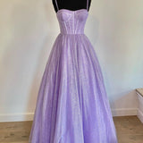 Justice | A-Line Lavender Straps Long Formal Dress