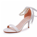 Open Toe Stiletto Ankle-Strap Women's Shoes