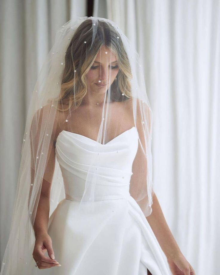 Janalee | A-Line White Sleeveless Satin Wedding Dress With Side Slit