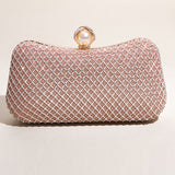 Glitter Blush Beaded Party Clutch