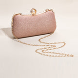 Glitter Blush Beaded Party Clutch