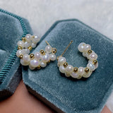 Vintage Pearl Hoop Earrings