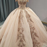 Classic Organza with Embroidery Cap Sleeve Sequined Quinceanera Dresses