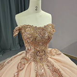 Classic Organza with Embroidery Cap Sleeve Sequined Quinceanera Dresses