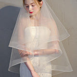 Two Tier Ivory Short Wedding Veils