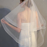 Two Tier Ivory Short Wedding Veils