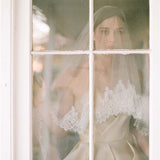 Traditional Drop Veils Ivory Tulle & Lace Wedding Veil