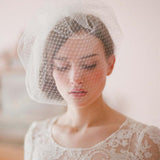 Vintage-Inspired Ivory Tulle and Mesh Birdcage Veils