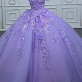 Quinceanera Dress Elegant Party Princess Dress Pearls Strapless Evening Gown Appliques Ball Gown