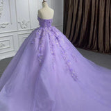 Quinceanera Dress Elegant Party Princess Dress Pearls Strapless Evening Gown Appliques Ball Gown