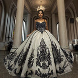 Soraya | Quinceanera Dress Elegant Spaghetti Straps Embroidery Ball Gown Prom Dresses