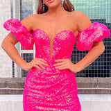 Verity |Bodycon Sweetheart Sequins Homecoming Dress