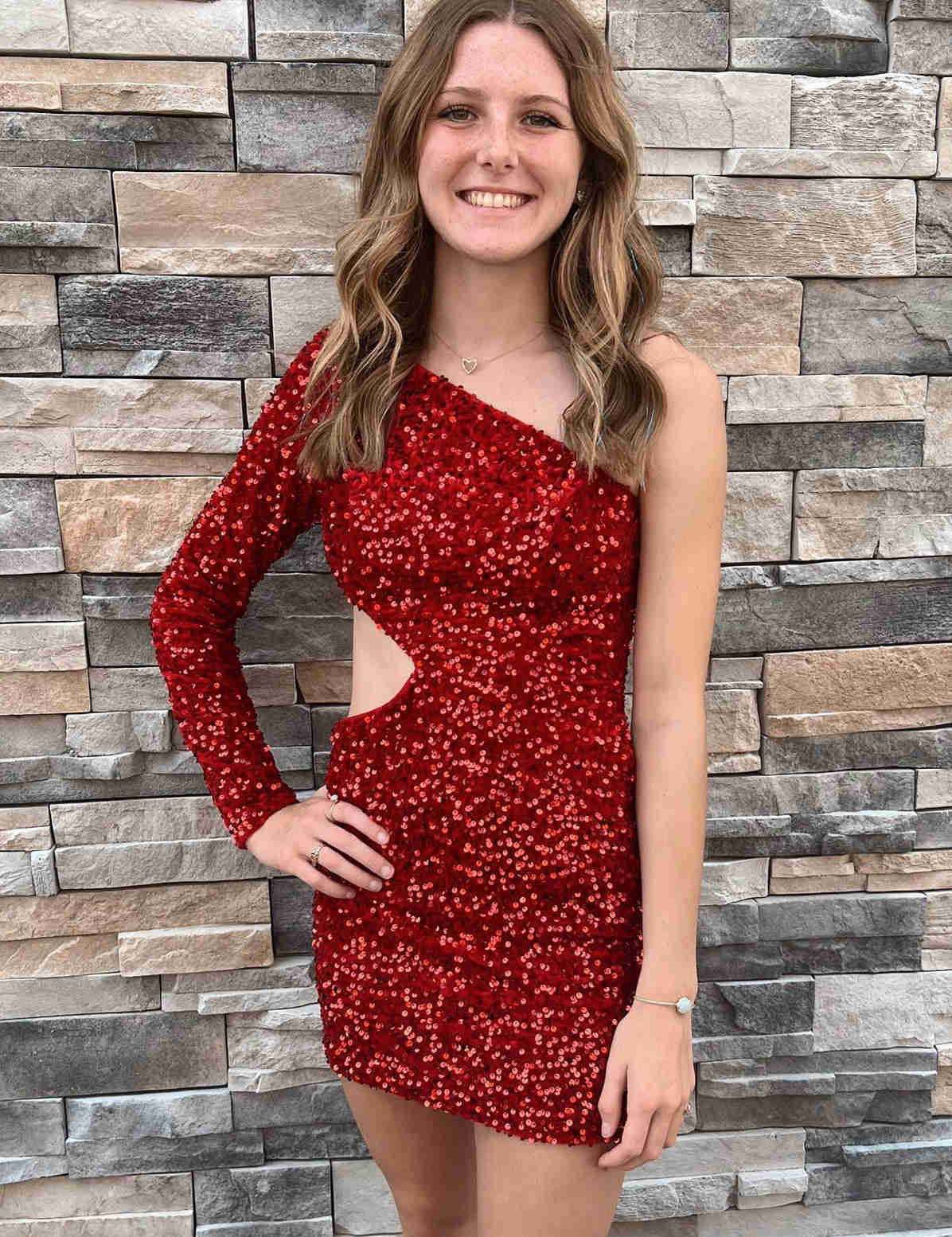 Camilla |Sheath Sequin One Shoulder Homecoming Dress