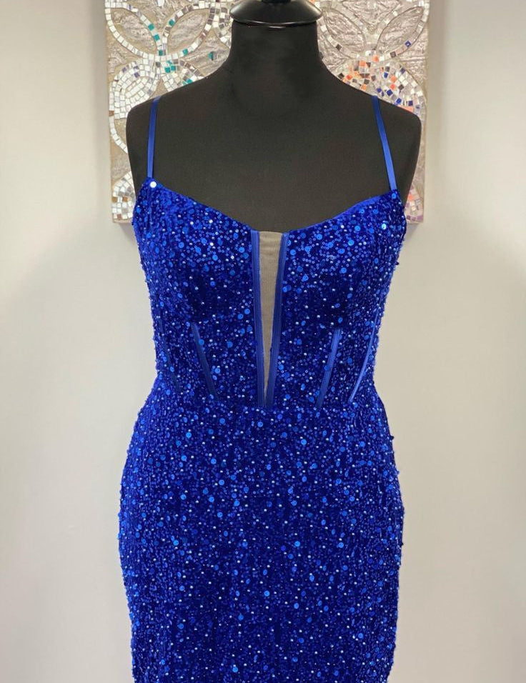 Briella |Bodycon Spaghetti Straps Sequins Homecoming Dress